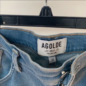AGOLDE EXCLUSIVE SOPHIE CROP JEANS AMOUR VERT